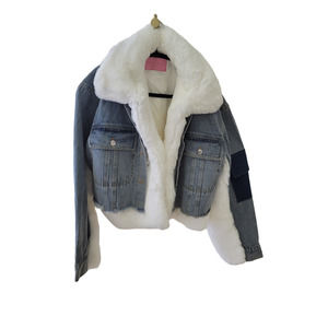 Super Soft Denim Fur Coat